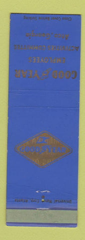 Matchbook Cover - Goodyear Employees Activities Committee Atco GA tires WEAR