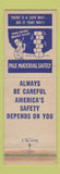 Matchbook Cover - Goodyear Employees Activities Committee Atco GA tires WEAR