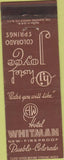 Matchbook Cover - Hotel Whitman Pueblo Colorado Springs CO