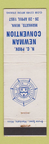 Matchbook Cover - NC Prov Newman Convention Mankato MN 1957