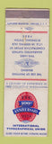 Matchbook Cover - Union Label International Typographical Union 1955 WEAR