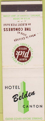 Matchbook Cover - Hotel Belden Canton OH