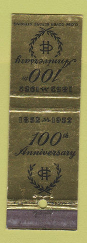 Matchbook Cover - CH 100th Anniversary 1952 WEAR