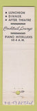 Matchbook Cover - Van's Beau Brummel New York City