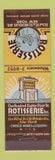 Matchbook Cover - Rotisserie Restaurant New York City
