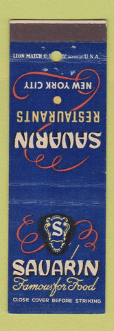 Matchbook Cover - Savarin Restaurants New York City