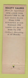 Matchbook Cover - Beauty Salons New York City