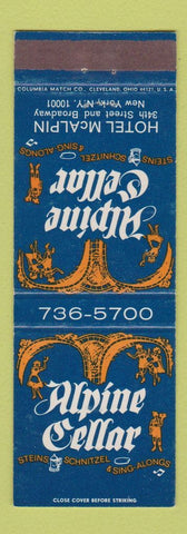 Matchbook Cover - Alpine Cellar Hotel McAlpin New York City