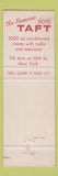 Matchbook Cover - Hotel Taft New York City