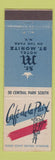Matchbook Cover - St Mortiz Hotel New York City Cafe de la Paix