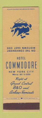 Matchbook Cover - Hotel Commodore New York City