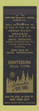 Matchbook Cover - Sight Seeing New York City trips tourism