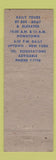 Matchbook Cover - Sight Seeing New York City trips tourism