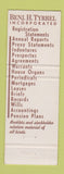Matchbook Cover - Benj. H Tyrrel Printing New York City
