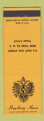 Matchbook Cover - Hapsburg House New York City