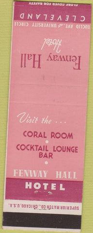 Matchbook Cover - Fenway Hall Hotel Cleveland OH