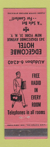 Matchbook Cover - Edgecomb Hotel New York City