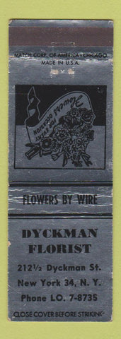 Matchbook Cover - Dyckman Flowers New York City