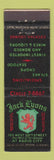 Matchbook Cover - Jack Lyons Chop House New York City