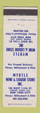 Matchbook Cover - Myrtle Wine Liquor Store New York City