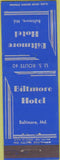 Matchbook Cover - Biltmore Hotel Baltimore MD