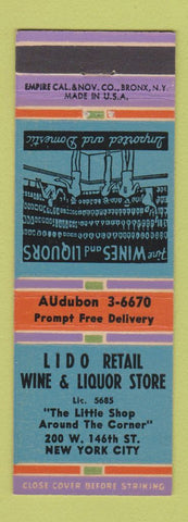 Matchbook Cover - Lido Retail Wine Liquor New York City