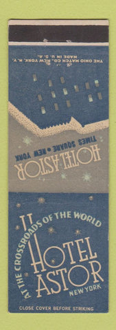 Matchbook Cover - Hotel Astor New York City