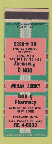 Matchbook Cover - Don Q Pharmacy New York City