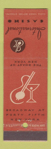 Matchbook Cover - International Casino New York City