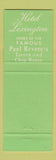 Matchbook Cover - Huddle Coffee Shop Hotel Lexington New York City