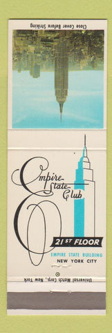Matchbook Cover - Empire State Club New York City