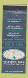Matchbook Cover - Goldsmith Bros Stationers New York City