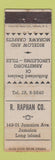 Matchbook Cover - R Raphan Amstrong Linoleum Flooring Jamaica LI NY WORN