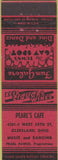 Matchbook Cover - Pearl's Cafe Cleveland OH