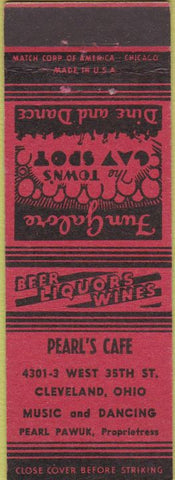 Matchbook Cover - Pearl's Cafe Cleveland OH