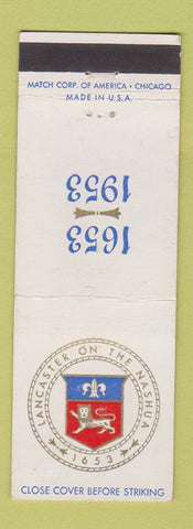 Matchbook Cover - Lancaster on the Nashua 1953