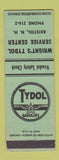Matchbook Cover - Wright's Tydol oil gas Bristol NH