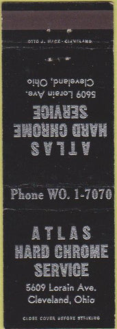 Matchbook Cover - Atlas Hard Chrome Service Cleveland OH