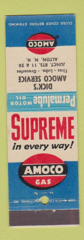 Matchbook Cover - Amoco oil gas Dick's Alton NH