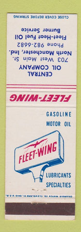 Matchbook Cover - Fleet Wing oil gas North Manchester IN