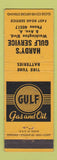 Matchbook Cover - Gulf oil gas Hardy's Beaumont TX?