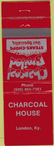 Matchbook Cover - Charcoal House London KY