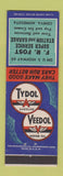 Matchbook Cover - Tydol Veedol oil gas FR Frost Geneva MN