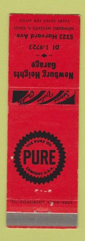 Matchbook Cover - Pure oil gas Newburgh Heights OH
