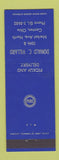 Matchbook Cover - Pure oil gas Donald Villard Canton OH