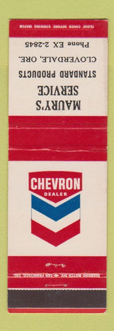 Matchbook Cover - Chevron oil gas Maury's Cloverdale OR