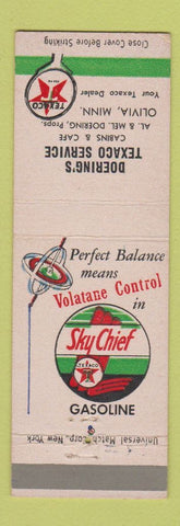 Matchbook Cover - Texaco oil gas Doering's Olivia MN