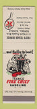 Matchbook Cover - Texaco oil gas Fred's Topeka KS