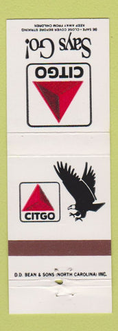 Matchbook Cover - Citgo oil gas DD Bean