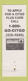 Matchbook Cover - Citgo oil gas DD Bean